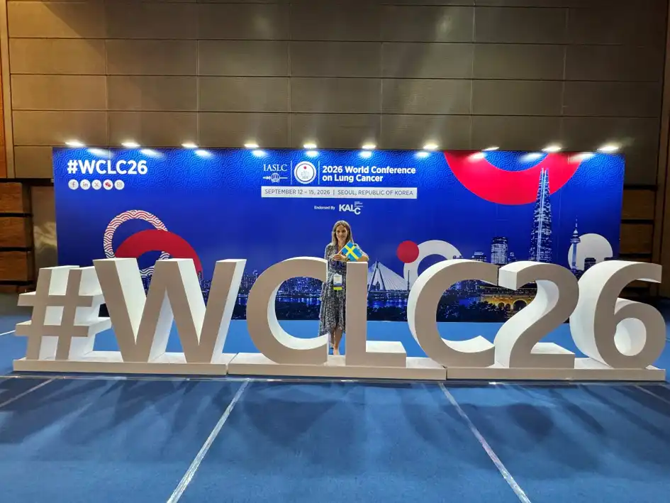 WCLC 2026 Seoul – viktiga nyheter inom lungcancer. Marina Labor, lungläkare ifrån Linköping, en av årets WCLC-stipendiater.